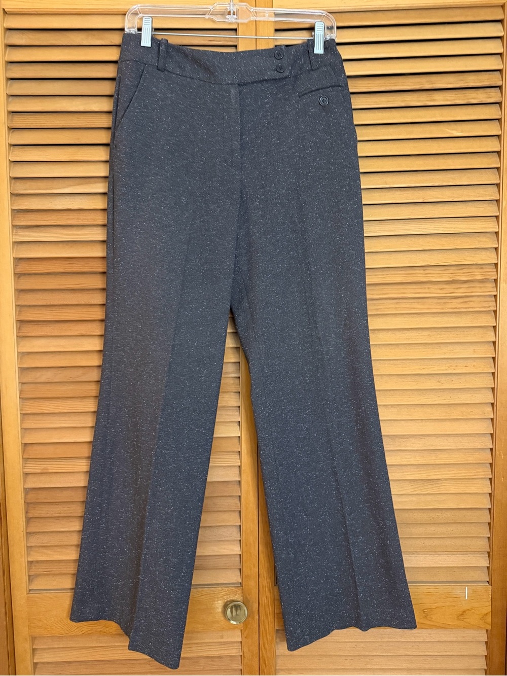 Larry Levine Charcoal Speckled Dress Pants